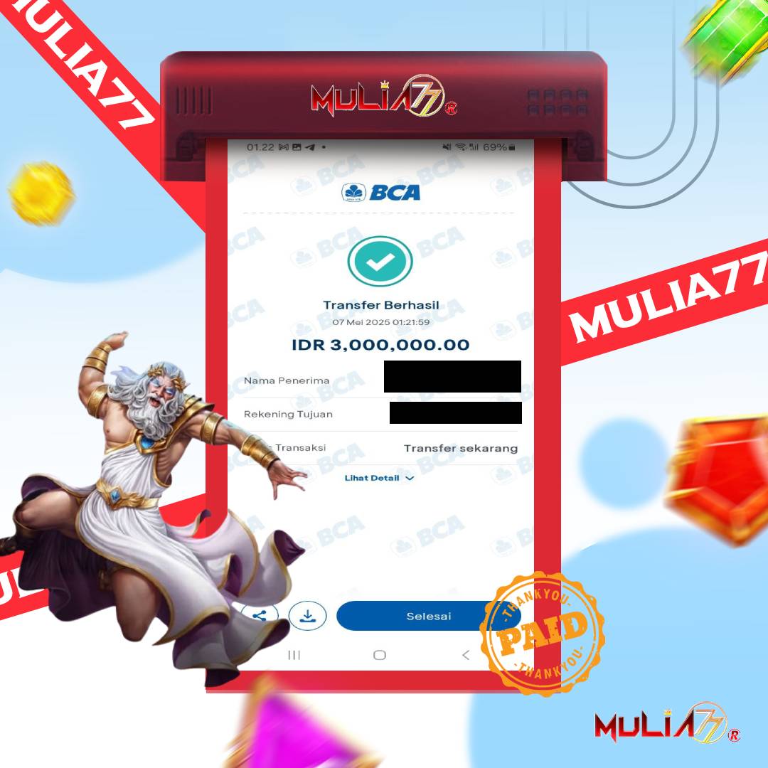 Menang Jackpot Slot Online Gacor MULIA77 Resmi Rp 3.000.000