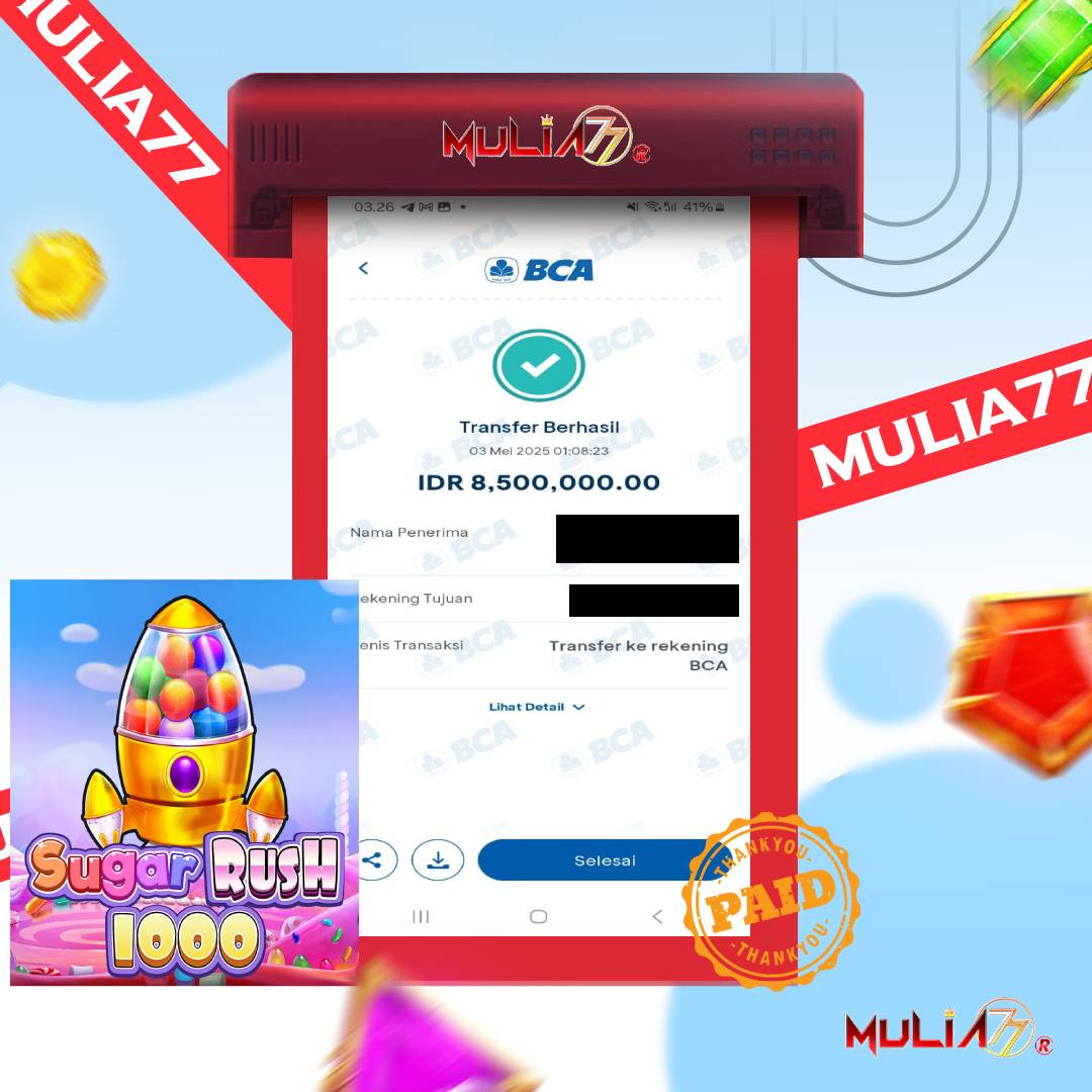 Menang Jackpot Slot Online Gacor MULIA77 Resmi Rp 8.500.000