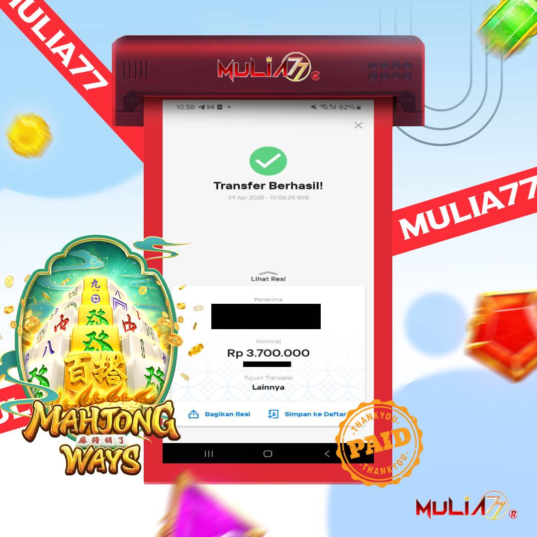 Menang Jackpot Slot Online Gacor MULIA77 Resmi Rp 3.700.000
