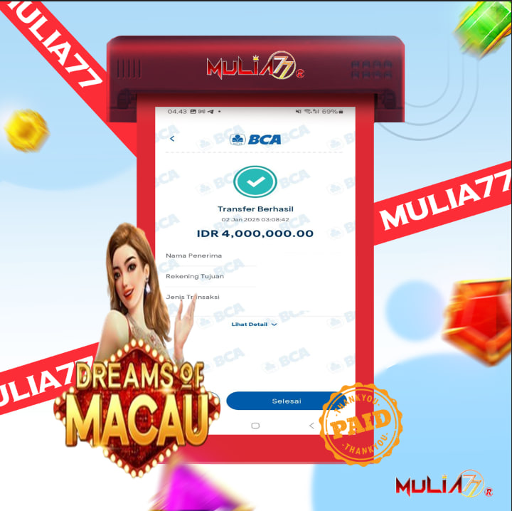 Menang Jackpot Slot Online Gacor MULIA77 Resmi Rp 4.000.000