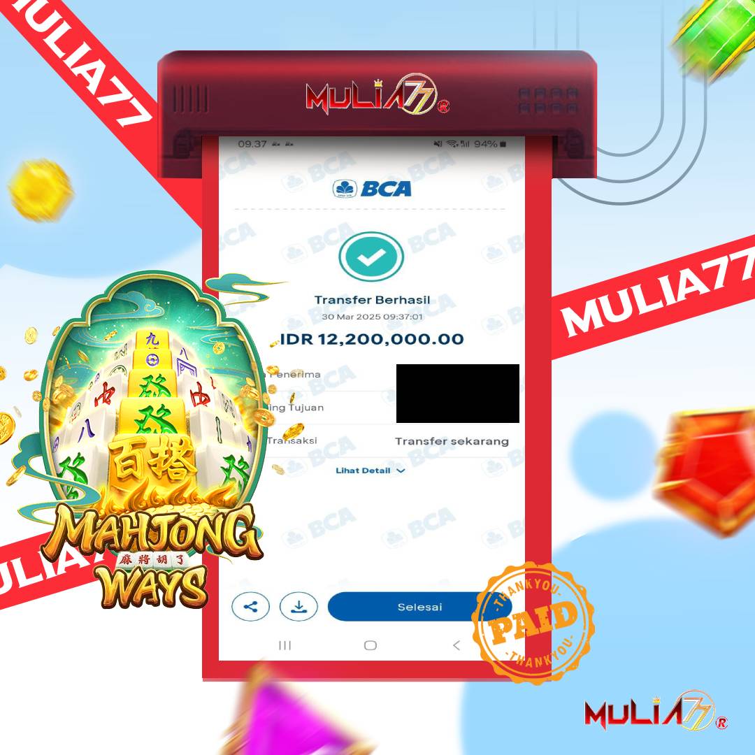 Menang Jackpot Slot Online Gacor MULIA77 Resmi Rp 12.200.000