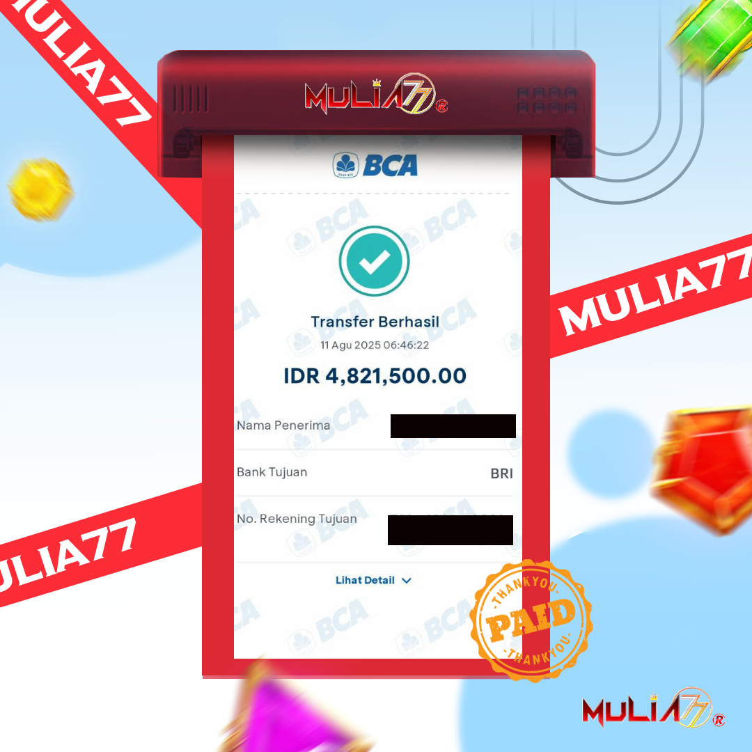 Menang Jackpot Slot Online Gacor MULIA77 Resmi Rp 4.821.500