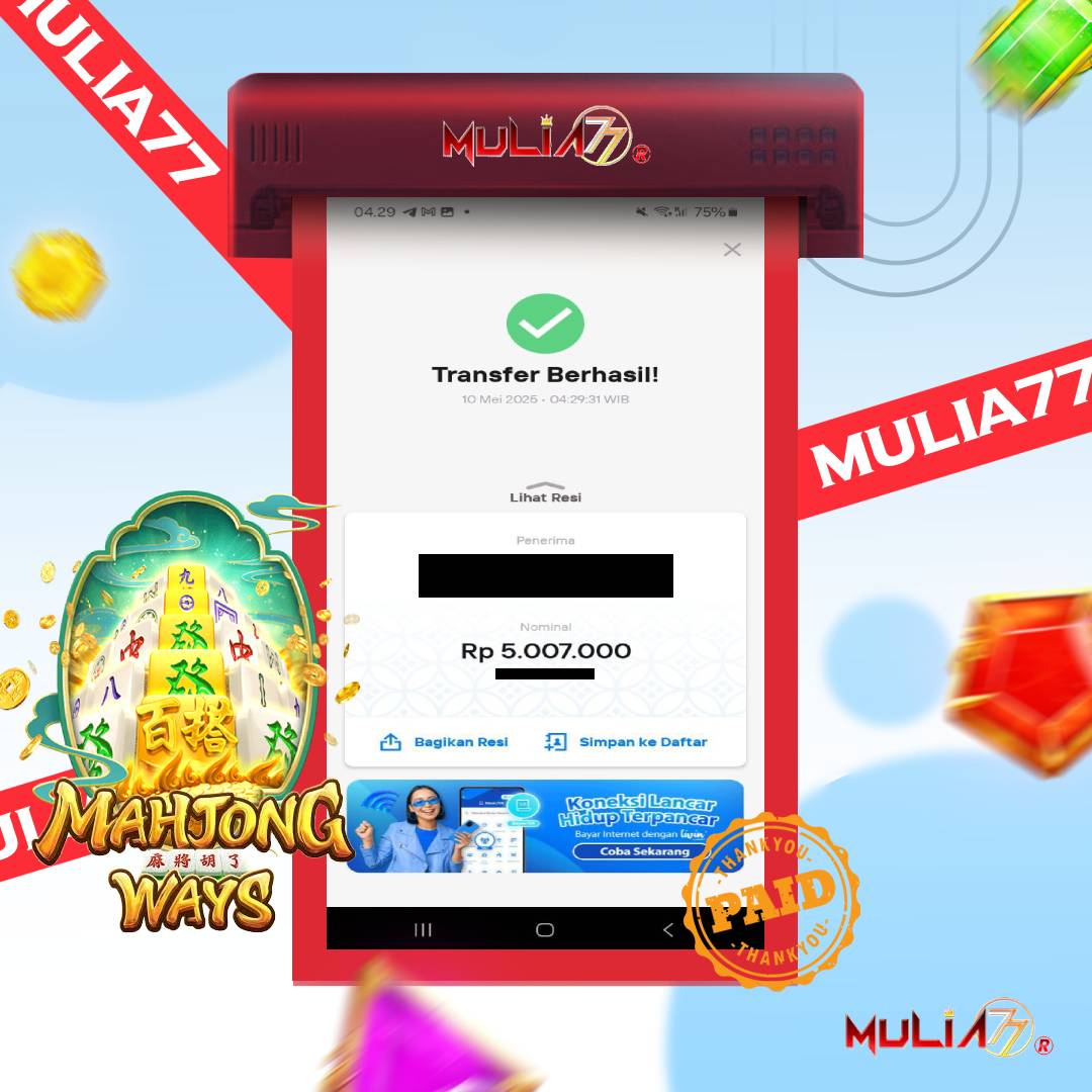 Menang Jackpot Slot Online Gacor MULIA77 Resmi Rp 5.007.000