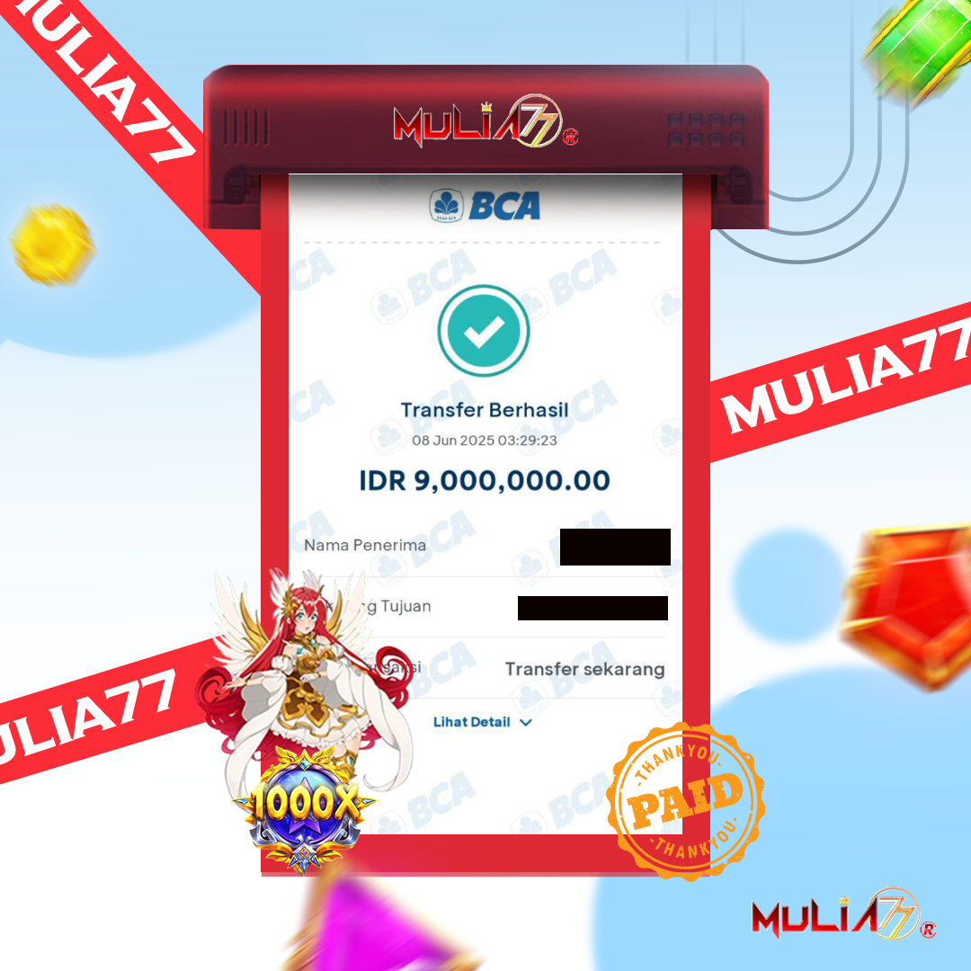 Menang Jackpot Slot Online Gacor MULIA77 Resmi Rp 9.000.000