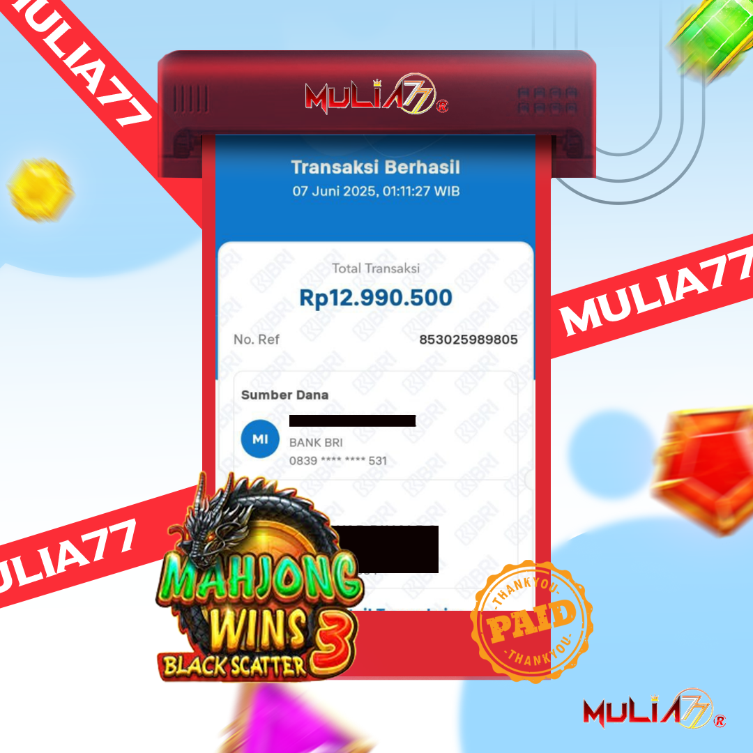 Menang Jackpot Slot Online Gacor MULIA77 Resmi Rp 12.990.500