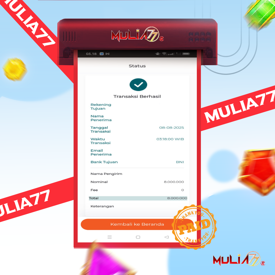 Menang Jackpot Slot Online Gacor MULIA77 Resmi Rp 8.000.000