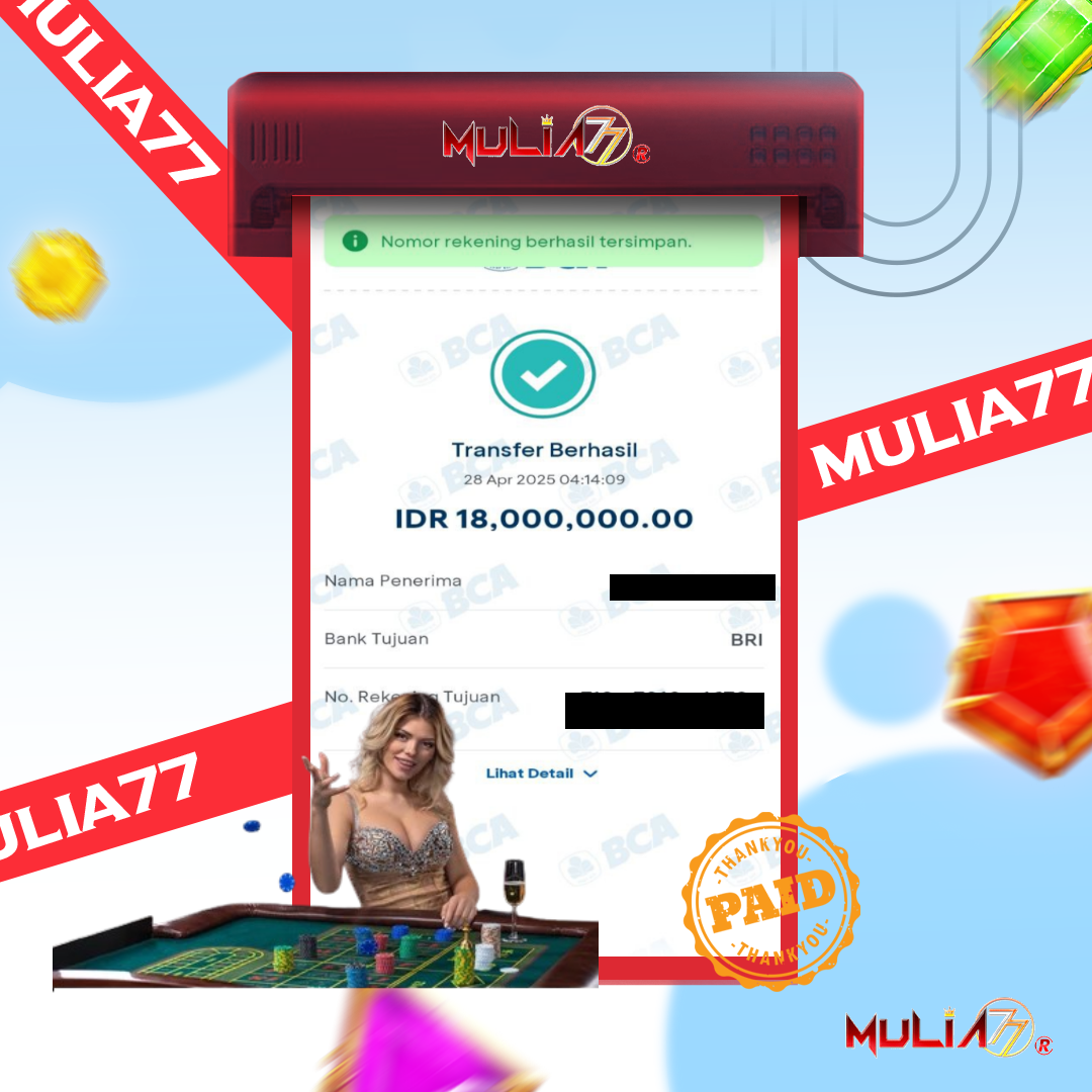 Menang Jackpot Slot Online Gacor MULIA77 Resmi Rp 18.000.000