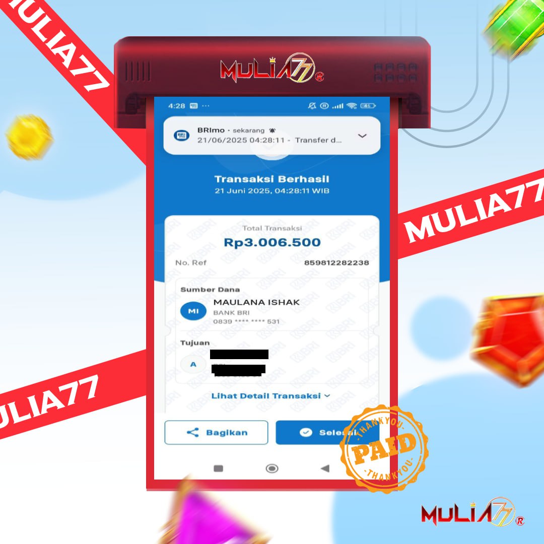 Menang Jackpot Slot Online Gacor MULIA77 Resmi Rp 3.000.000