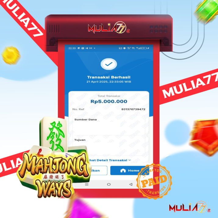 Menang Jackpot Slot Online Gacor MULIA77 Resmi Rp 5.000.000