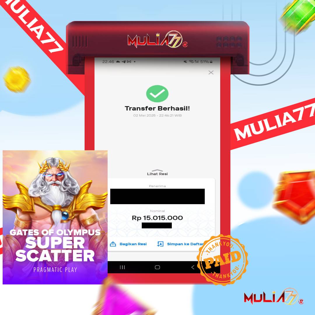 Menang Jackpot Slot Online Gacor MULIA77 Resmi Rp 15.015.000