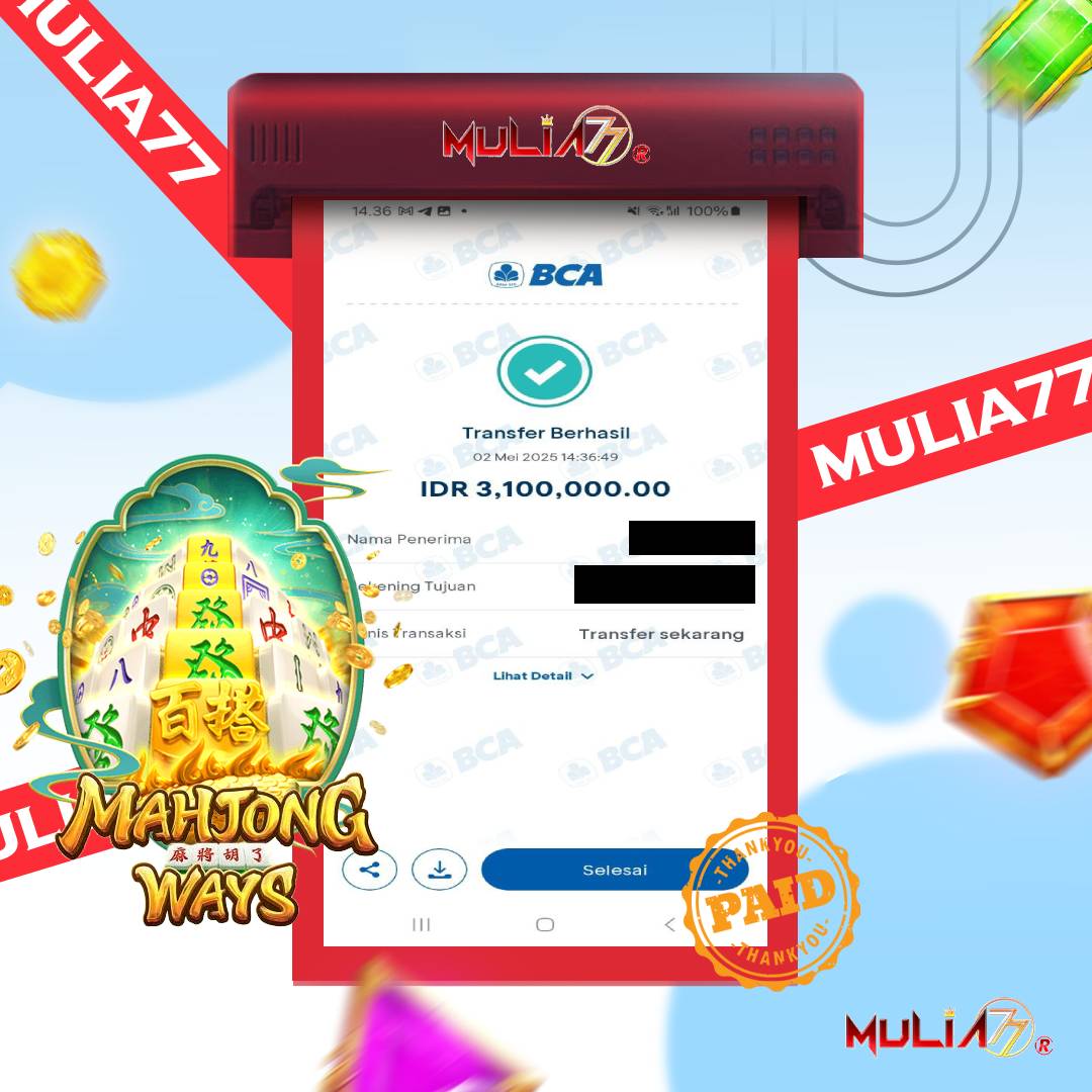 Menang Jackpot Slot Online Gacor MULIA77 Resmi Rp 3.100.000