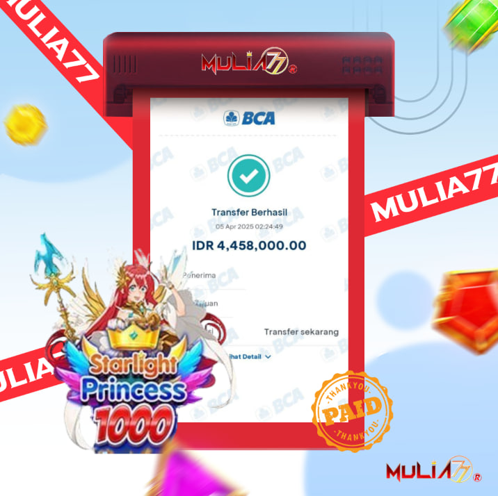 Menang Jackpot Slot Online Gacor MULIA77 Resmi Rp 4.458.000