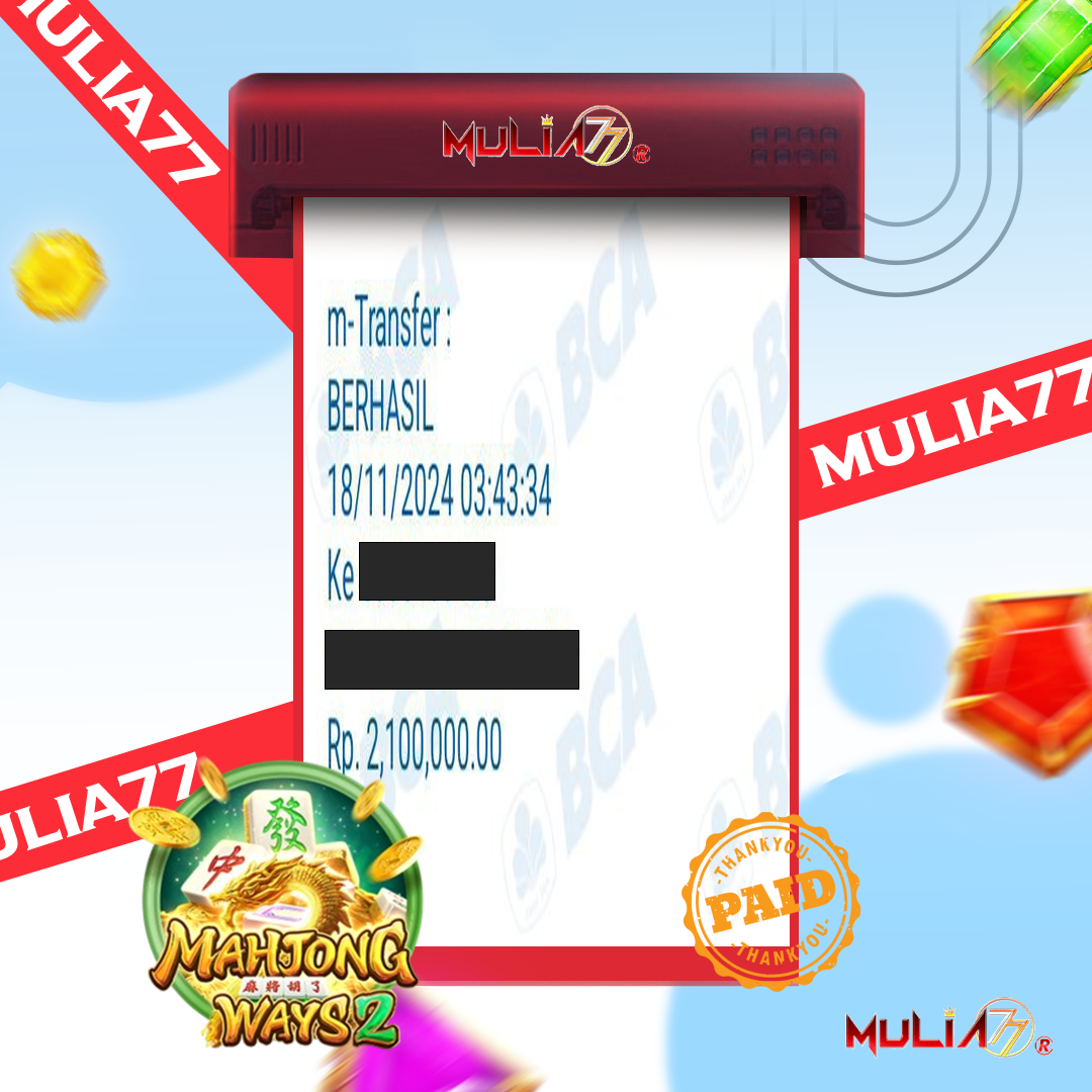 Menang Jackpot Slot Online Gacor MULIA77 Resmi Rp 2.100.000