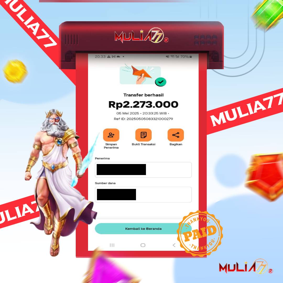 Menang Jackpot Slot Online Gacor MULIA77 Resmi Rp 2.273.000