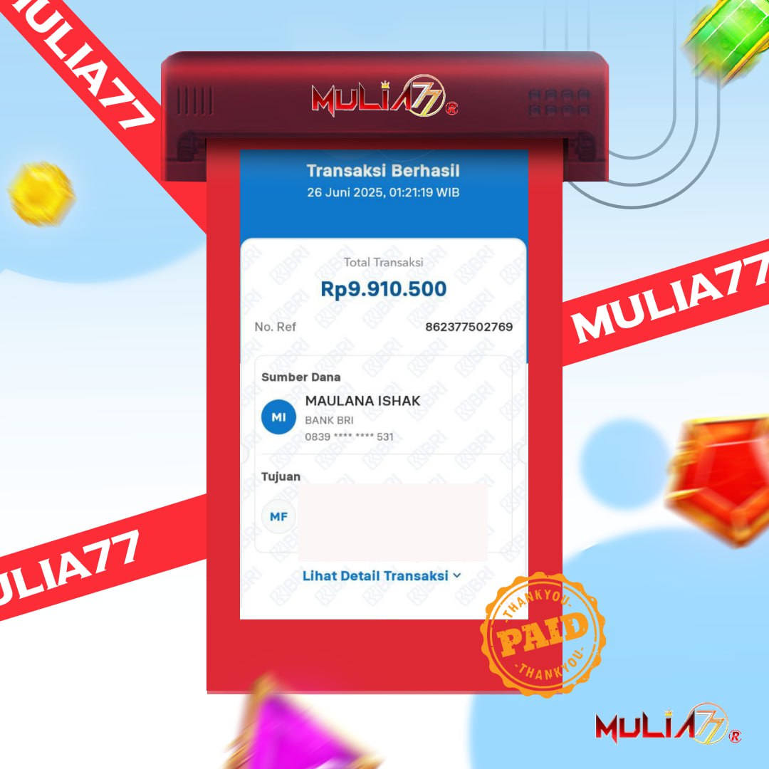 Menang Jackpot Slot Online Gacor MULIA77 Resmi Rp 9.910.000