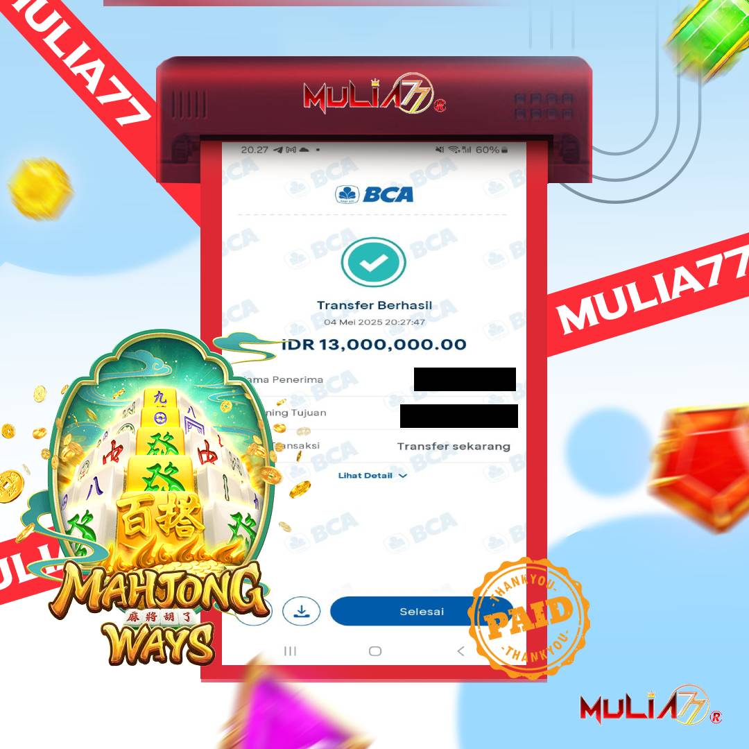 Menang Jackpot Slot Online Gacor MULIA77 Resmi Rp 13.000.000