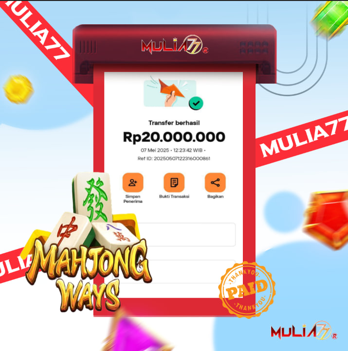 Menang Jackpot Slot Online Gacor MULIA77 Resmi Rp 20.000.000 