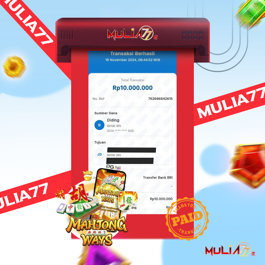 Menang Jackpot Slot Online Gacor MULIA77 Resmi Rp 10.000.000