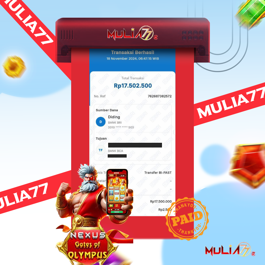Menang Jackpot Slot Online Gacor MULIA77 Resmi Rp 17.500.000