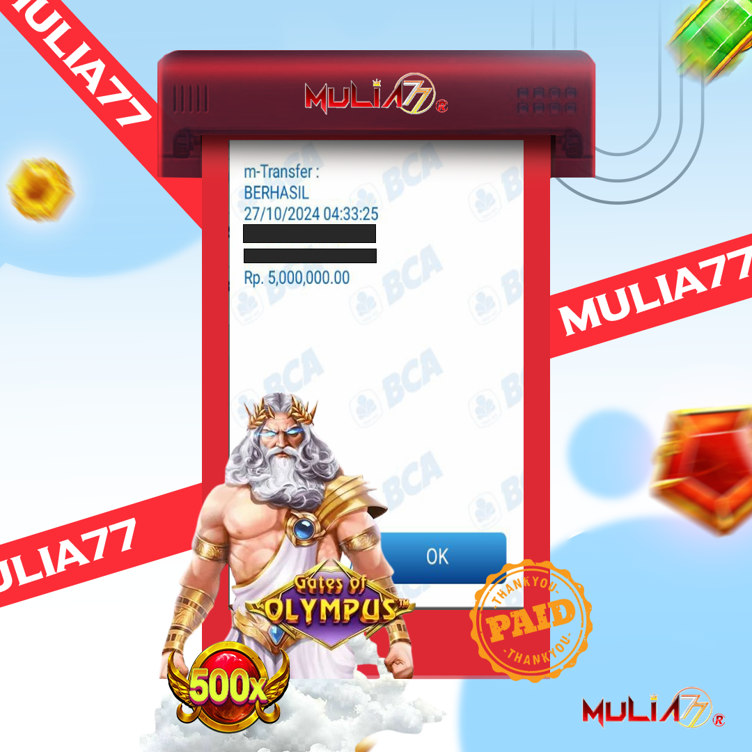 Menang Jackpot Slot Online Gacor MULIA77 Resmi Rp 5.000.000