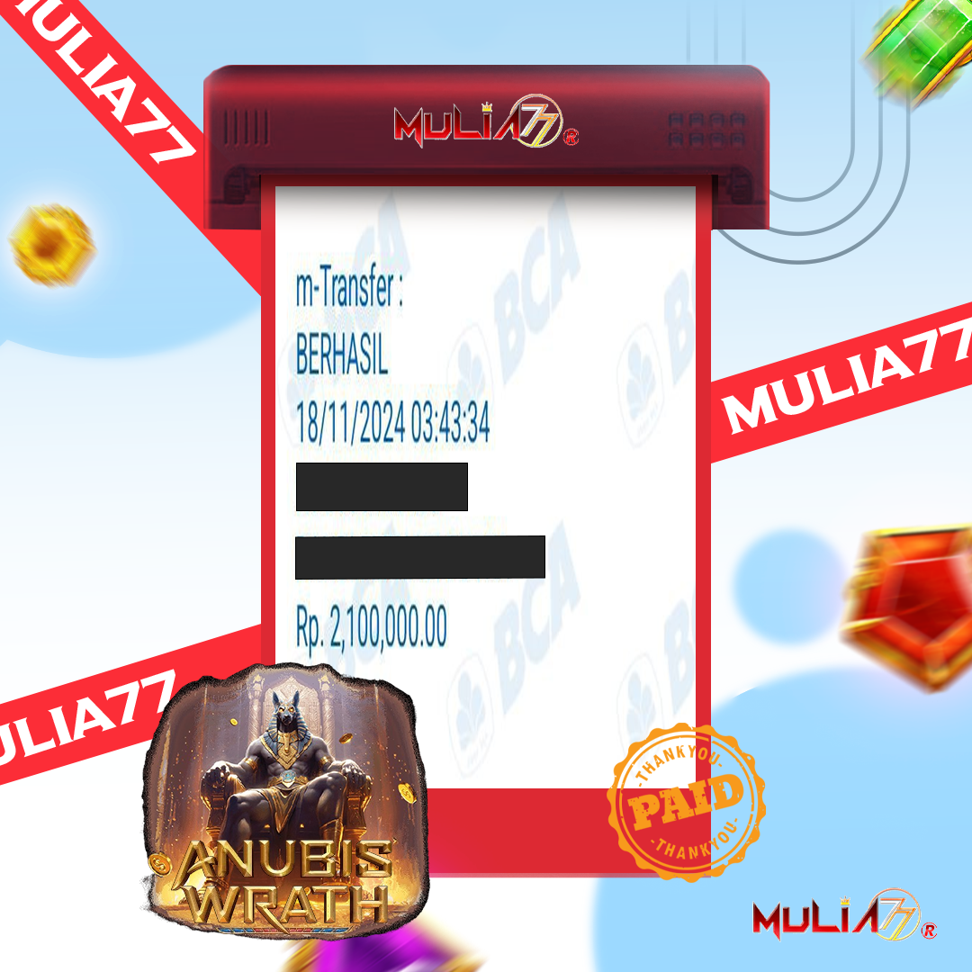Menang Jackpot Slot Online Gacor MULIA77 Resmi Rp 2.100.000