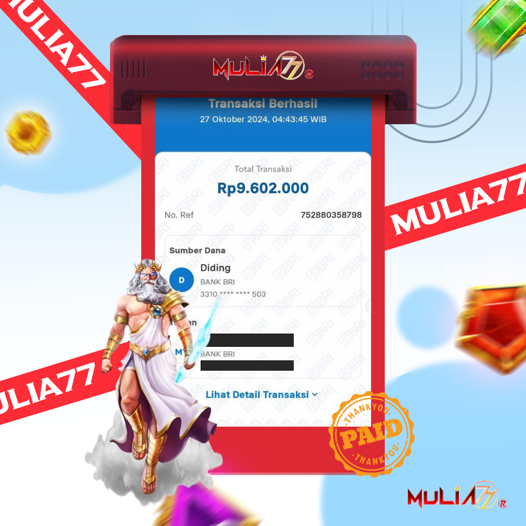 Menang Jackpot Slot Online Gacor MULIA77 Resmi Rp 9.602.000