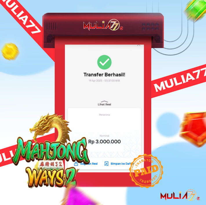 Menang Jackpot Slot Online Gacor MULIA77 Resmi Rp 3.000.000