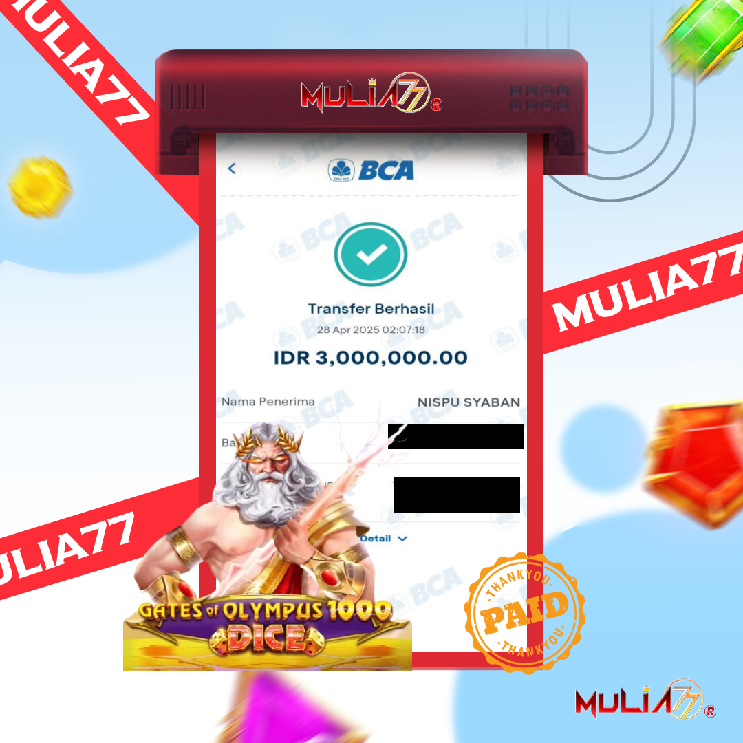 Menang Jackpot Slot Online Gacor MULIA77 Resmi Rp 3.000.000