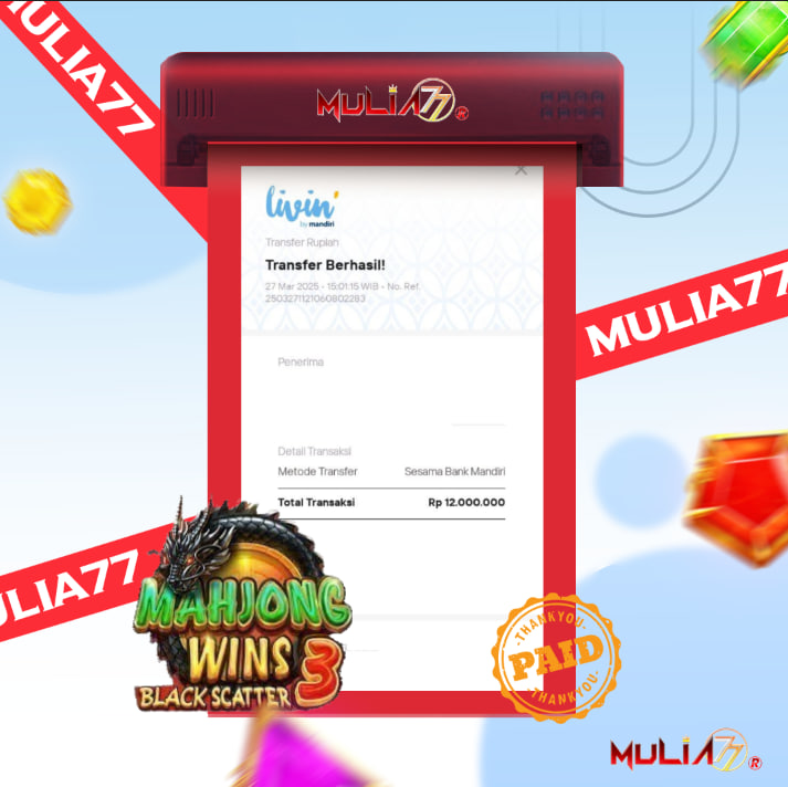 Menang Jackpot Slot Online Gacor MULIA77 Resmi Rp 12.000.000