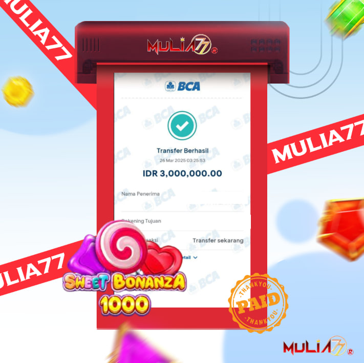 Menang Jackpot Slot Online Gacor MULIA77 Resmi Rp 3.000.000