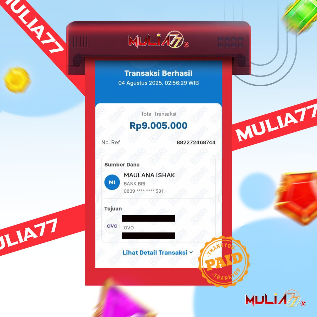 Menang Jackpot Slot Online Gacor MULIA77 Resmi Rp 9.000.000