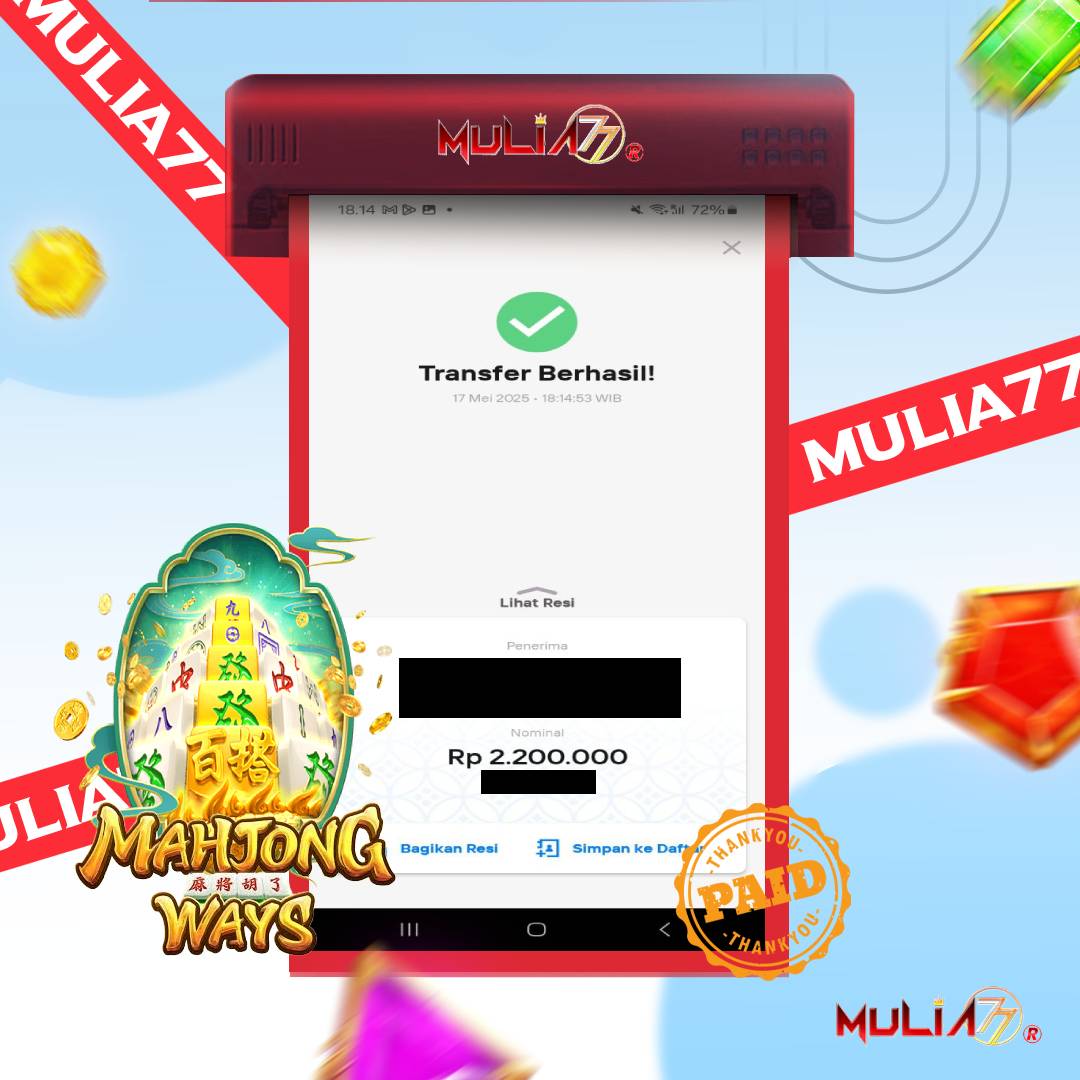 Menang Jackpot Slot Online Gacor MULIA77 Resmi Rp 2.200.000
