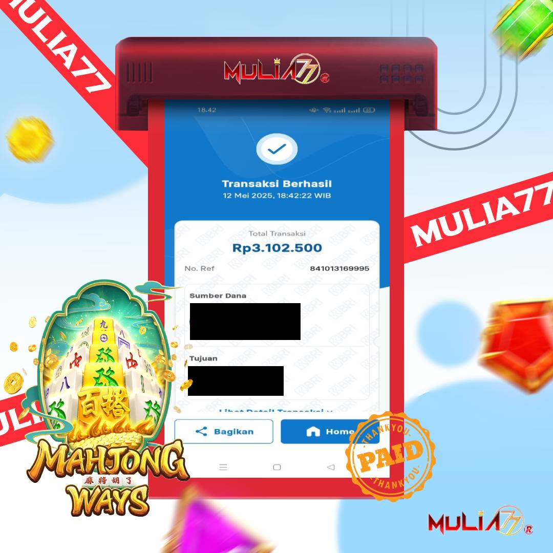 Menang Jackpot Slot Online Gacor MULIA77 Resmi Rp 3.102.500