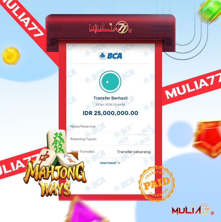 Menang Jackpot Slot Online Gacor MULIA77 Resmi Rp 25.000.000