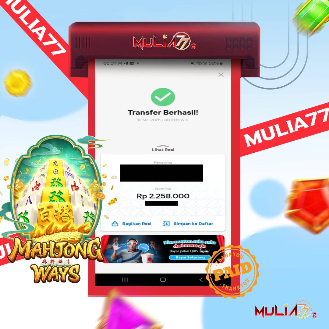 Menang Jackpot Slot Online Gacor MULIA77 Resmi Rp 2.258.000