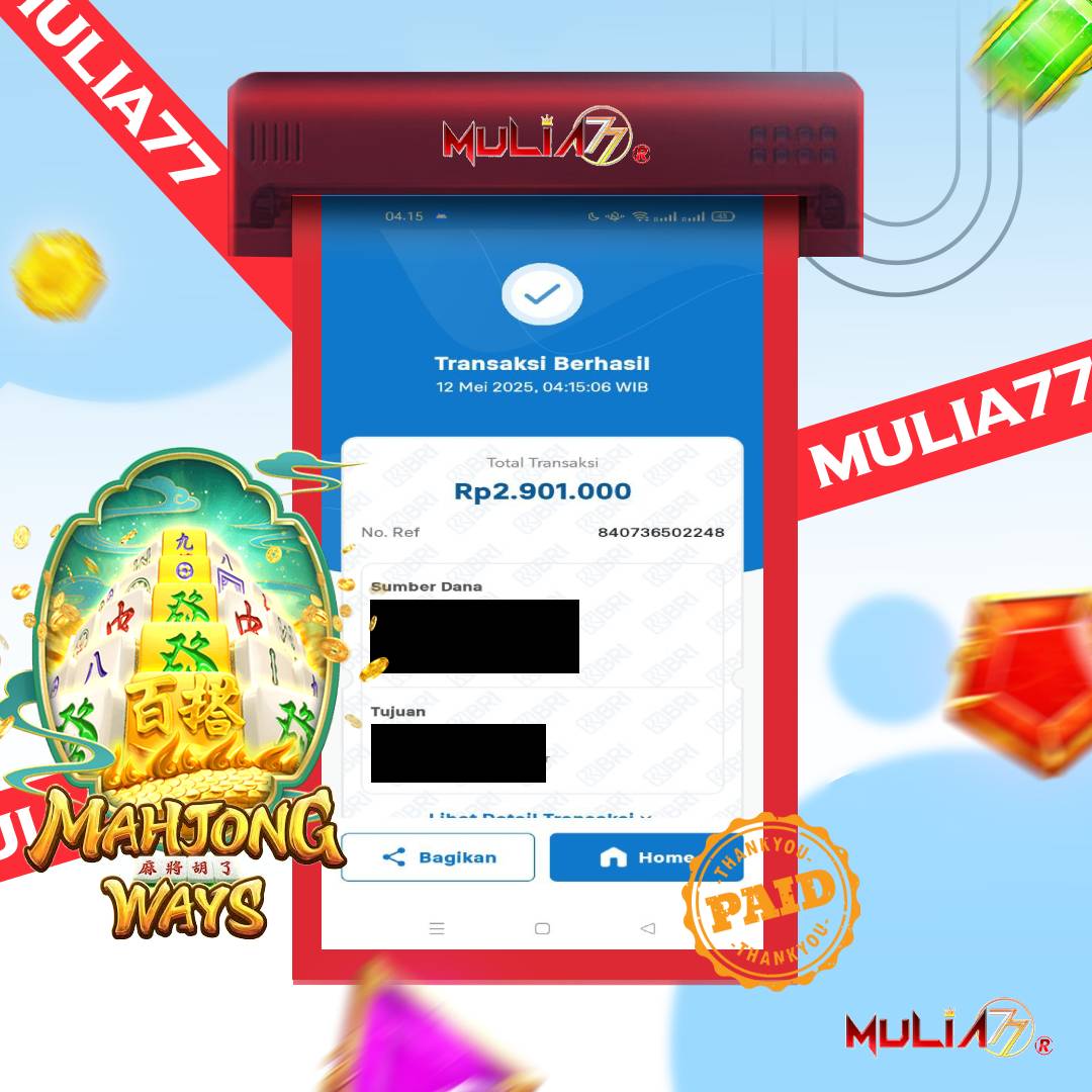 Menang Jackpot Slot Online Gacor MULIA77 Resmi Rp 2.901.000