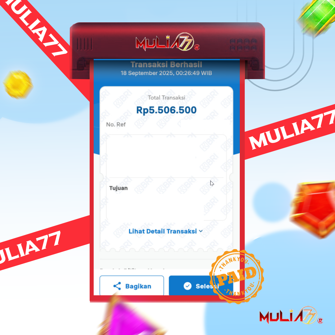 Menang Jackpot Slot Online Gacor MULIA77 Resmi Rp5.506.500