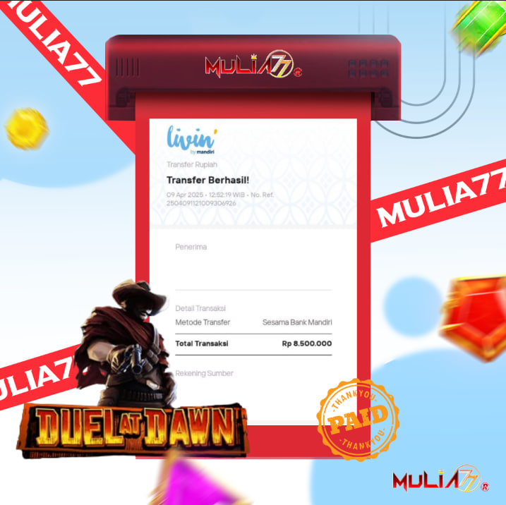 Menang Jackpot Slot Online Gacor MULIA77 Resmi Rp 8.500.000