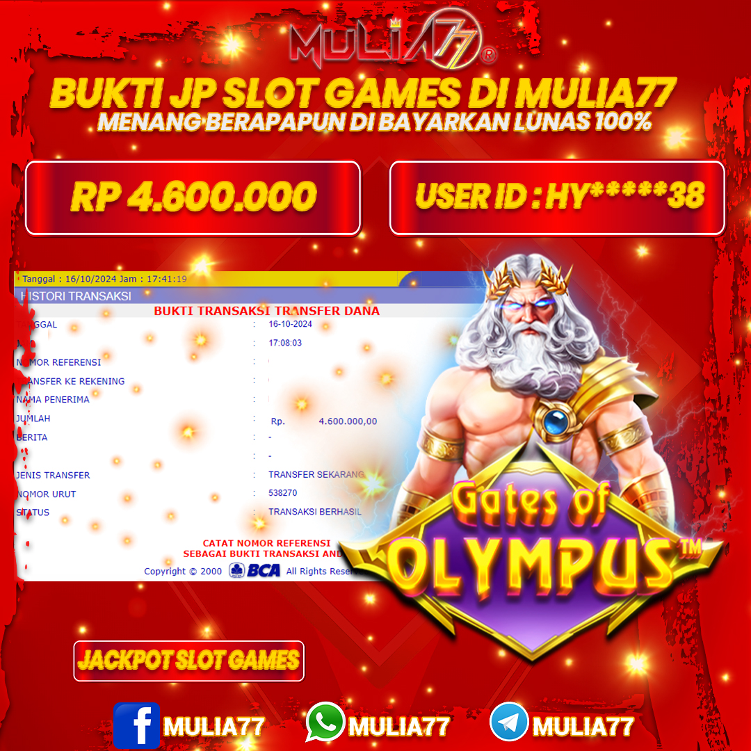 Menang Jackpot Slot Online Gacor MULIA77 Resmi Rp 4.600.000