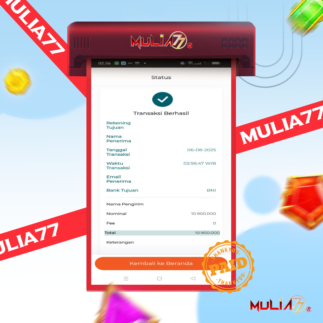 Menang Jackpot Slot Online Gacor MULIA77 Resmi Rp 10.900.000