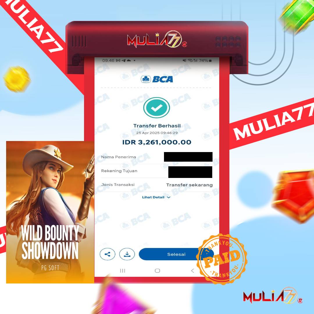 Menang Jackpot Slot Online Gacor MULIA77 Resmi Rp 3.261.000