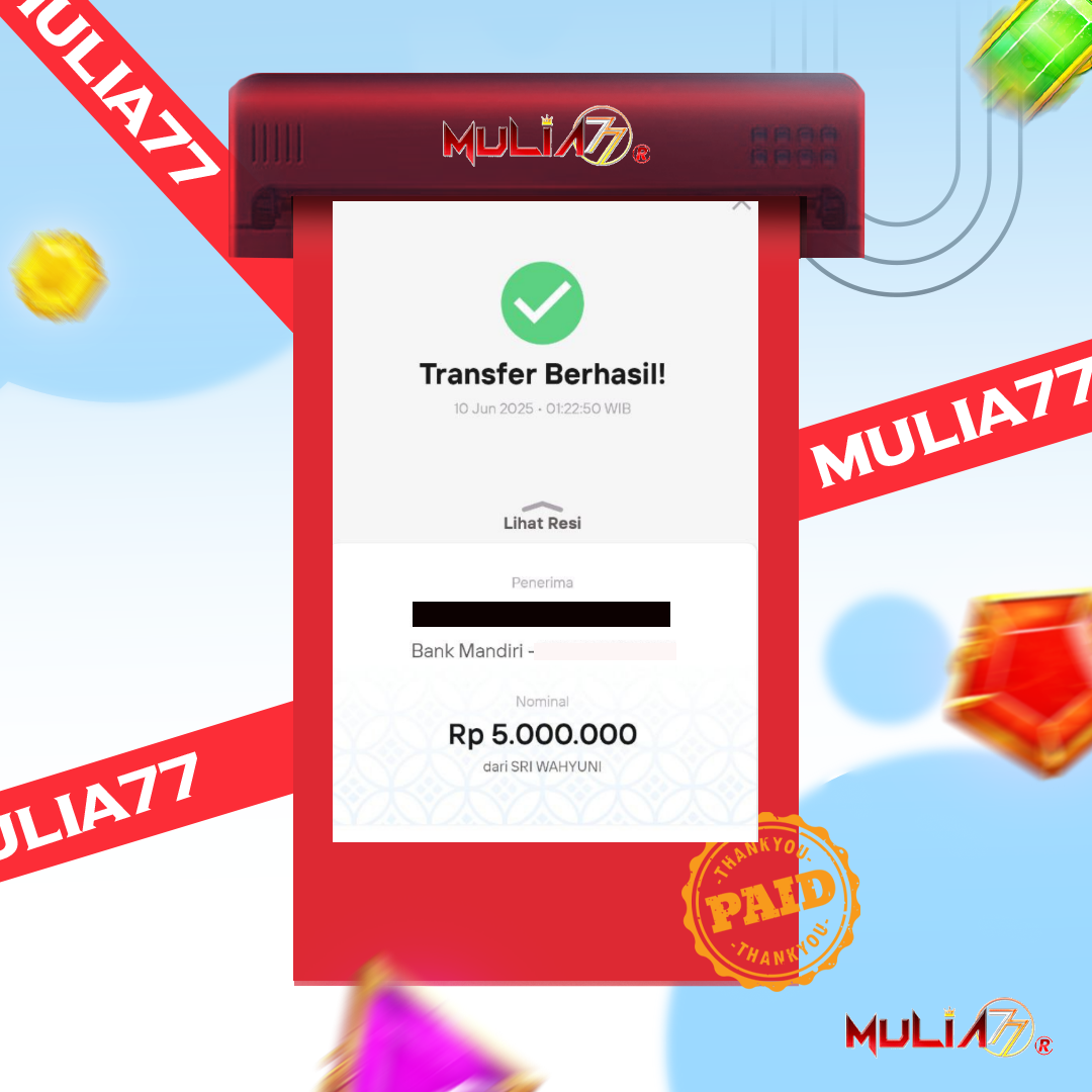 Menang Jackpot Slot Online Gacor MULIA77 Resmi Rp 5.000.000