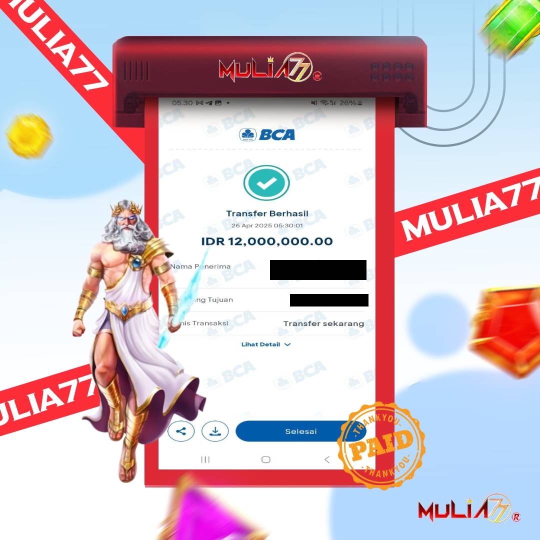 Menang Jackpot Slot Online Gacor MULIA77 Resmi Rp 12.000.000