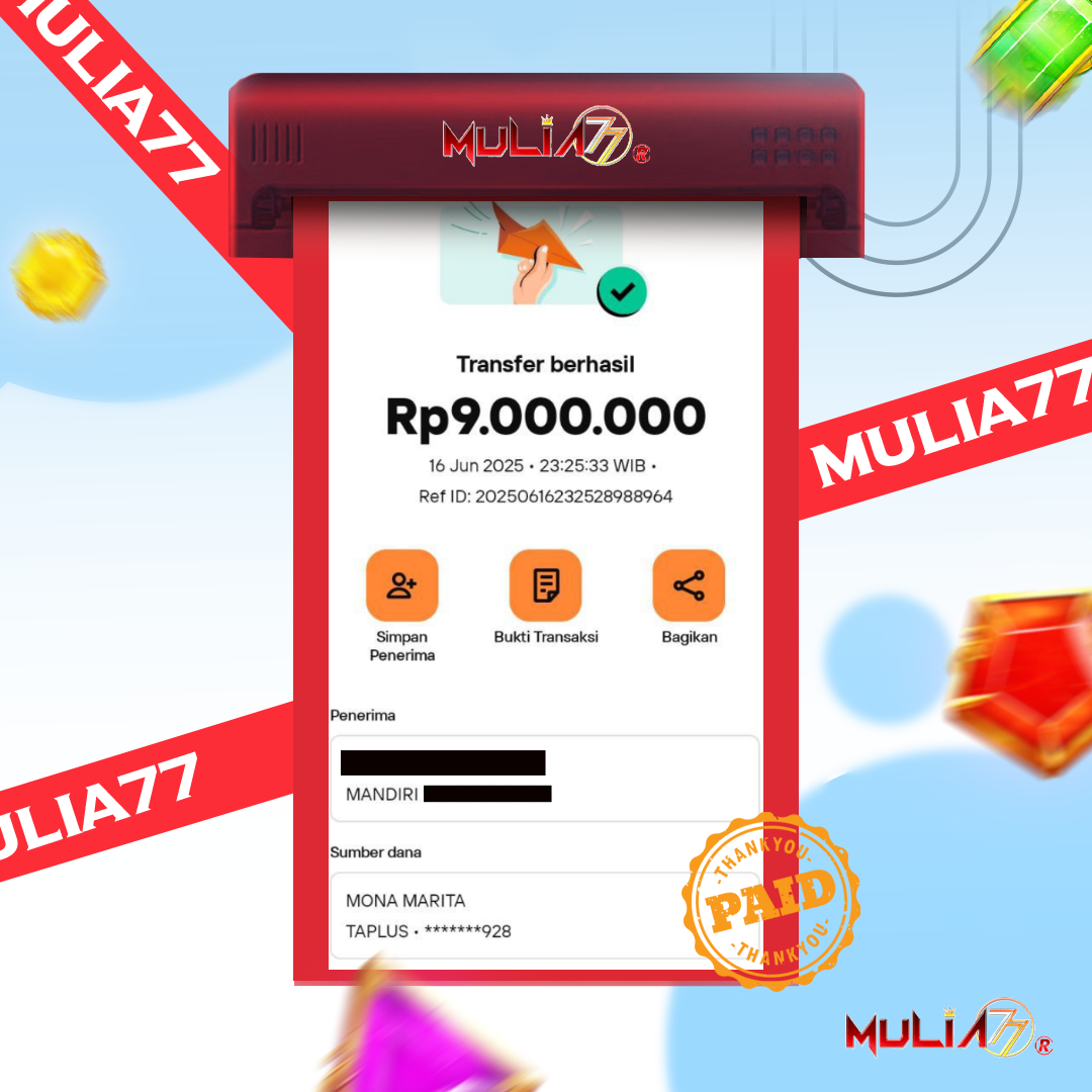 Menang Jackpot Slot Online Gacor MULIA77 Resmi Rp 9.000.000