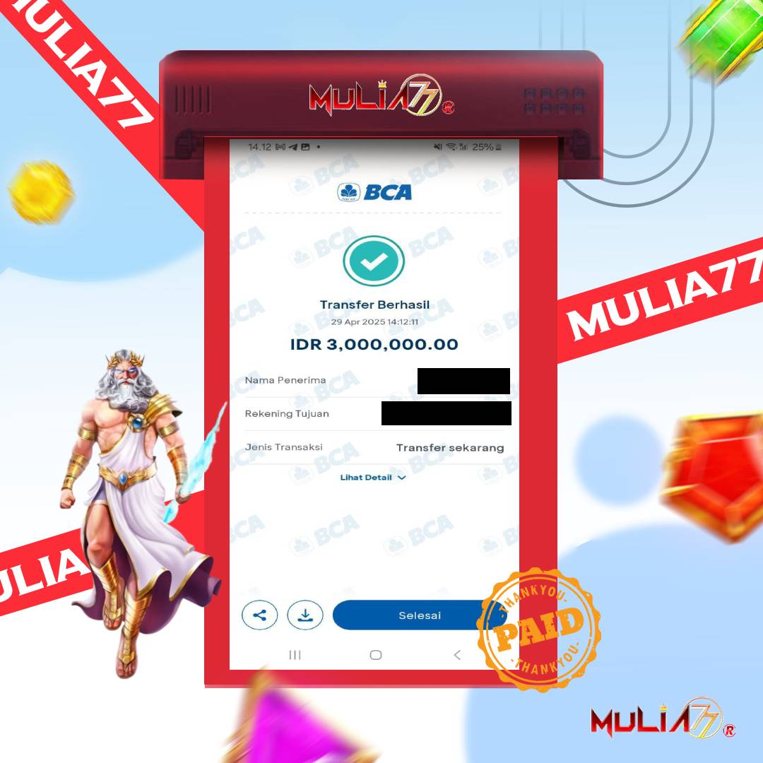 Menang Jackpot Slot Online Gacor MULIA77 Resmi Rp 3.000.000