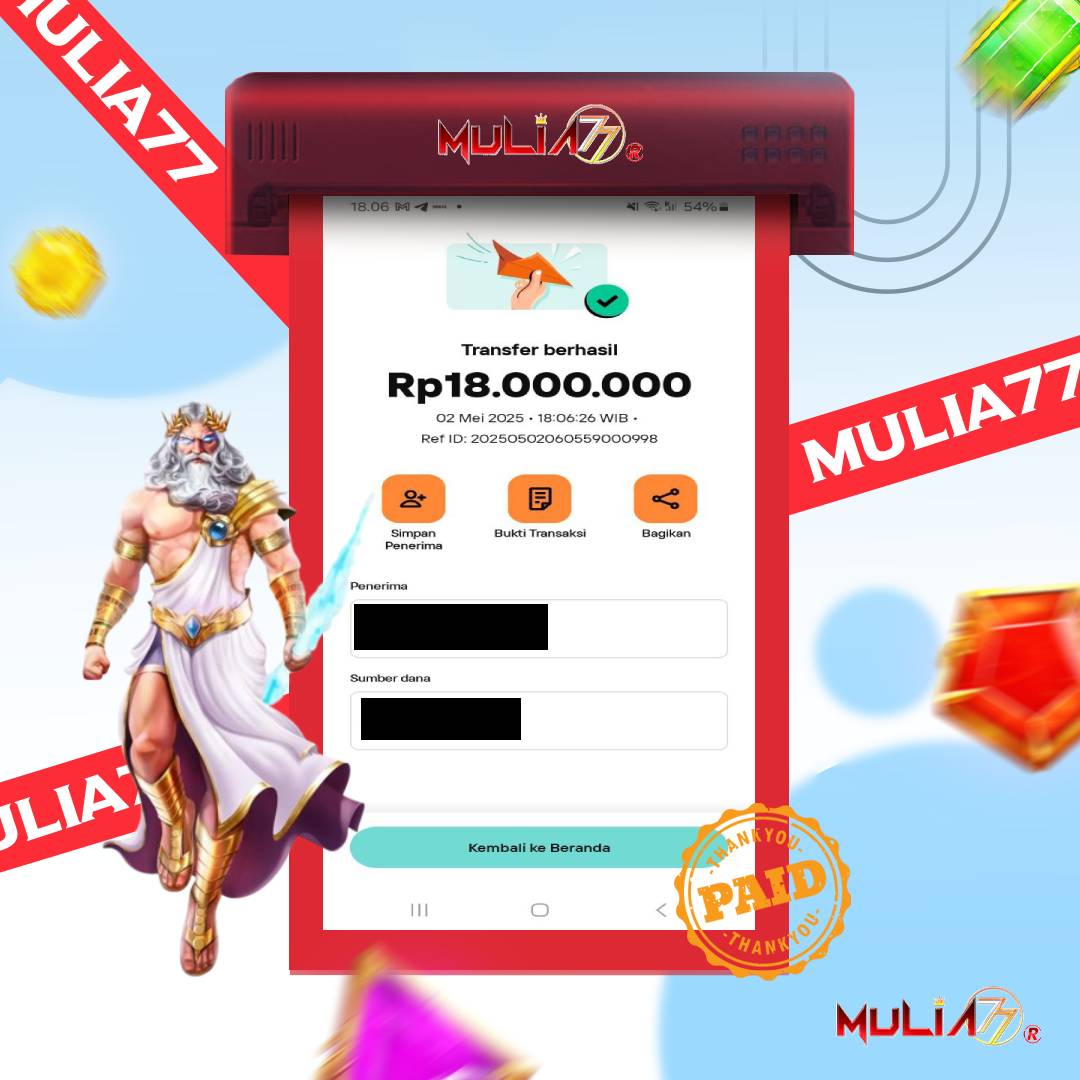 Menang Jackpot Slot Online Gacor MULIA77 Resmi Rp 18.000.000