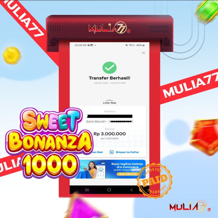 Menang Jackpot Slot Online Gacor MULIA77 Resmi Rp 3.000.000