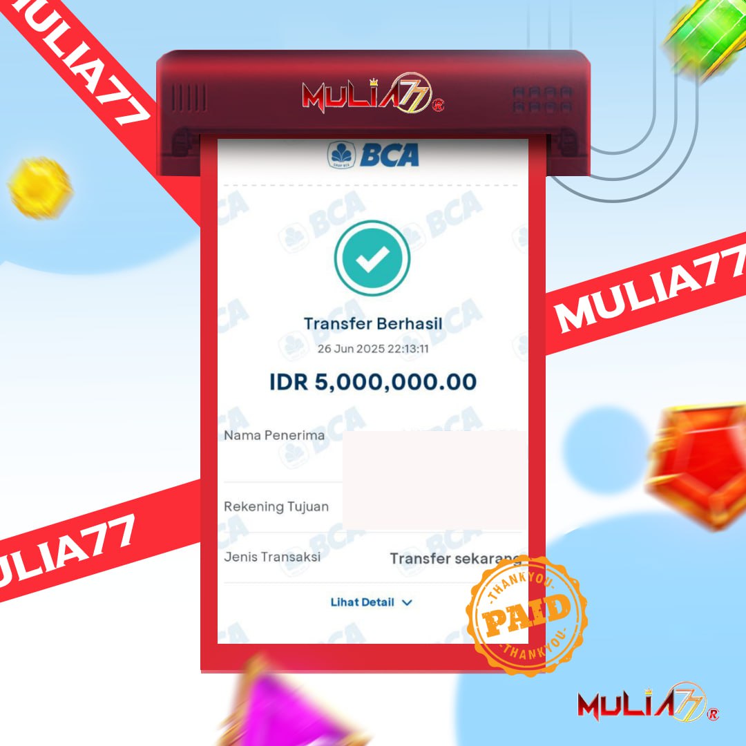 Menang Jackpot Slot Online Gacor MULIA77 Resmi Rp 5.000.000