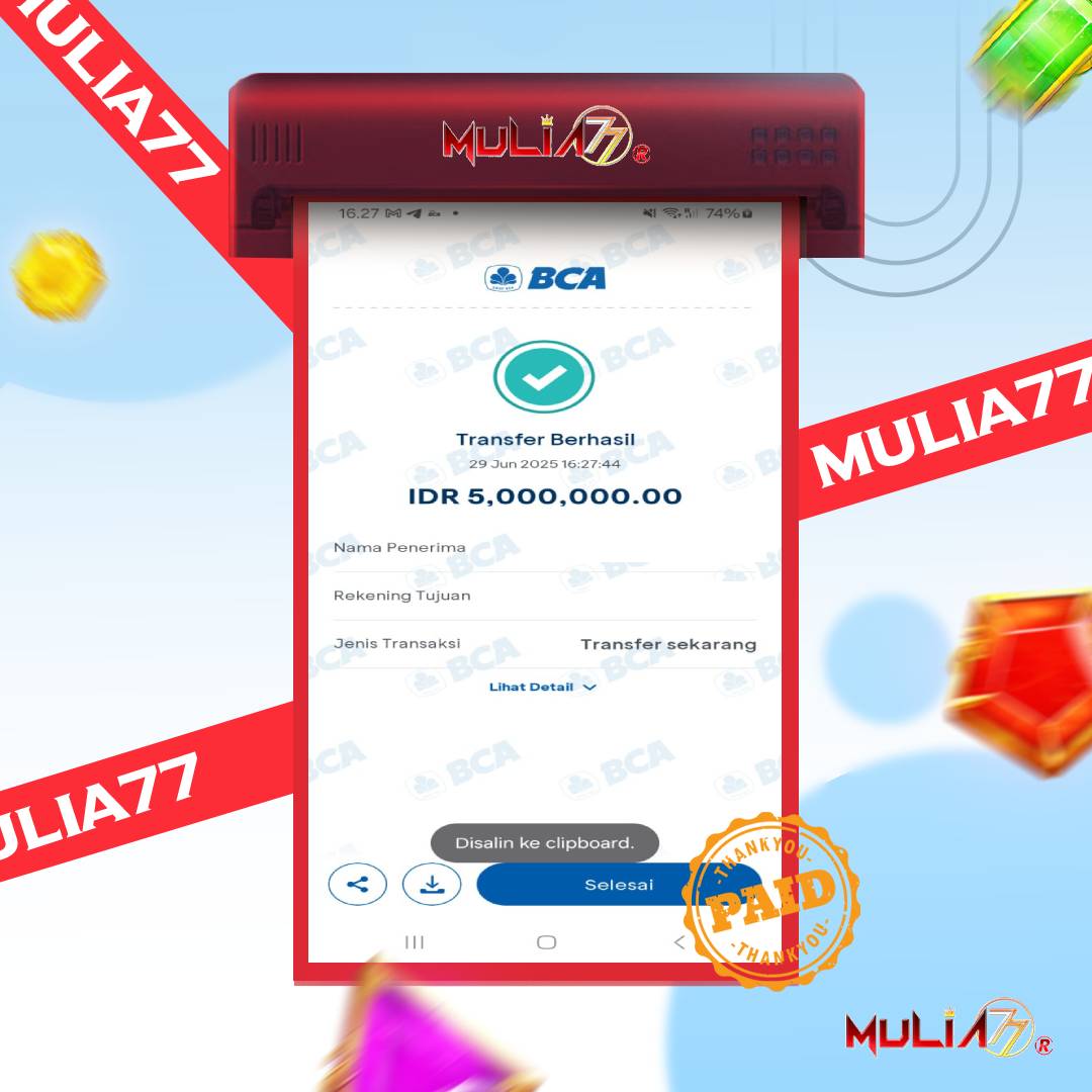 Menang Jackpot Slot Online Gacor MULIA77 Resmi Rp 5.000.000
