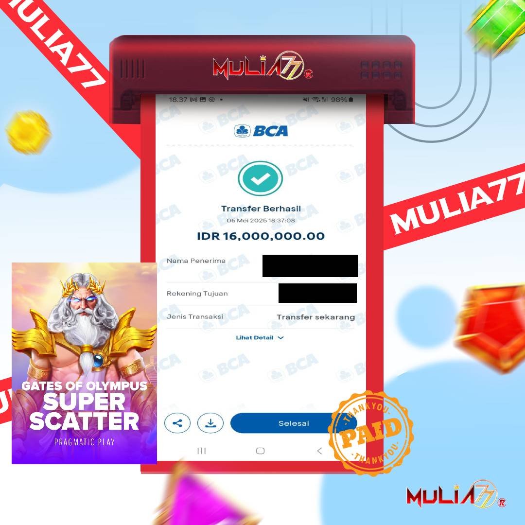 Menang Jackpot Slot Online Gacor MULIA77 Resmi Rp 16.000.000